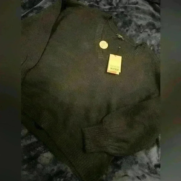 NWT NYDJ Blue Knit Sweater Size Large - Picture 1 of 6